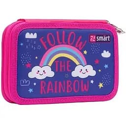 Пенал твердий Smart HP-01 Follow the rainbow, 13х21х4 см, фіолетовий із рожевим (532818)