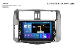Штатна автомагнітола EasyGo M9-3-32-B-TCP v1 QLED Toyota Land Cruiser Prado (150)