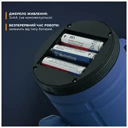 Ліхтар Quantum Nice blue 1WLED + 3WCOB 3xAА (QM-FL3041) - мініатюра 4