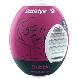 Мастурбатор яйце Satisfyer Egg Single Bubble білий