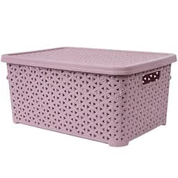 Корзина Diomedea с крышкой 34.5x24.5x15.5 см 10 л пудровая (К13-805) 