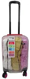 Валіза маленька My Luggage ABS-пластик 55х34х25 см 42 л Прозора