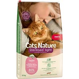 Сухой корм Mera Cats Nature Sterilised Light Salmon (Lachs) с лососем для стерилизованных и кастрированных кошек 10 кг