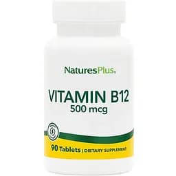 Витамины и минералы Natures Plus Vitamin B12 500 мкг 90 таблеток