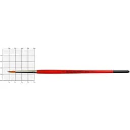 Пензель синтетика кругла Carrot 1097R № 2 коротка ручка Kolos