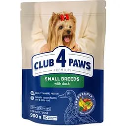 Сухий корм Club 4 Paws Premium для малих порід собак з качкою 900 г