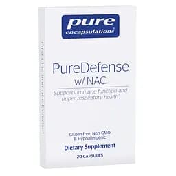 Поддержка иммунитета и здоровья дыхательных путей Pure Encapsulations PureDefense with NAC 20 капсул