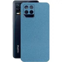 Защитная пленка StatusSKIN для Realme 8 2021 Корпус Винил Голубая глянец