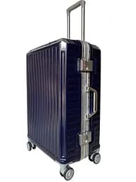 Валіза середня M Milano bag 013 полікарбонат Темно-синій - мініатюра 6