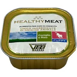 Монопротеиновый влажный корм для щенков склонных к аллергии Healthy Meat с кроликом и рисом 150 г