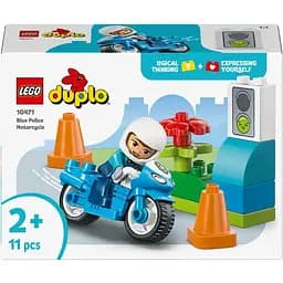 Конструктор LEGO DUPLO Town Синій поліцейський мотоцикл 11 деталей (10471)