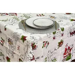 Скатертина Ecotton 29113-1 Снiжна зима рогожка 180х150 см (24208)