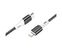 Кабель BOROFONE BX79 Type-C to iP 3A, 20W, 1m,, silicone, silicone connectors, Black