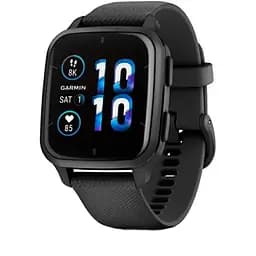 Смарт-годинник Garmin Venu Sq 2 – Music Edition Slate Aluminum Bezel with Black Case and Silicone Band (010-02700-00/10/80)