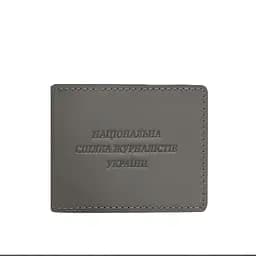 Шкіряна обкладинка для посвідчення журналіста Сіра - мініатюра 6