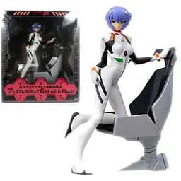 Фігурка Sega Evangelion Girl with Chair by Rei Ayanami Євангеліон Аянамі Рей з кріслом 17 см (WST EVA RA 264)