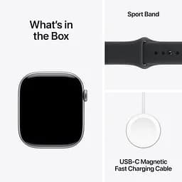 Смарт-годинник Apple Watch Series 11 GPS 42mm Space Gray Aluminum Case with Black Sport Band S/M (MEQW4) Б/В [166031] - мініатюра 4