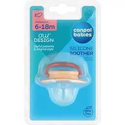 Пустушка Canpol babies Toys силіконова анатомічна 6-18 міс. рожева (рожева)