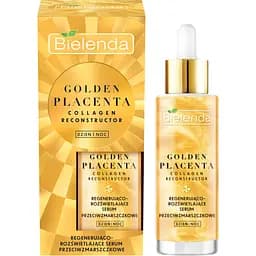 Сироватка для обличчя Bielenda Golden Placenta регенеруюча та освітлююча проти зморшок 30 г  - мініатюра 2