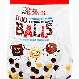 Сніданок Doctor Benner Duo Balls зі смаком ванілі й шоколаду 400 г