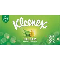 Серветки косметичні Kleenex Бальзам в коробці 64 шт.