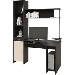 Кутовий стіл з пеналом Еверест Профі тумба ліва венге/дуб молочний (EVR-2179)