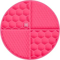 Миска-коврик для собак и кошек Waudog Silicone для медленного питания 211х211х30 мм розовый