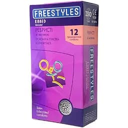 Презервативи Freestyles Ribbed Ребристі 36 шт. (3 упаковки х 12 шт.) (ROZ6400229477) - мініатюра 3
