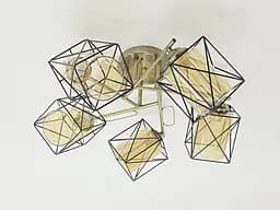 Люстра на пять плафонов 91207/5 бронза+черный