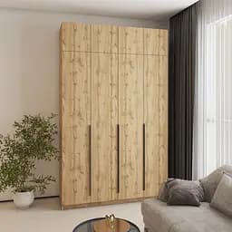 Шафа 4-дверна з антресоллю MebelStar Оскар ДСП BL-B, стандарт 160x52x260 см Дуб тахо (MBS-4998)