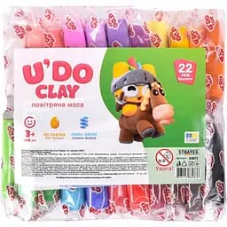 Набір для творчості Strateg U'DO Clay 220 г (10 г x 22 шт.) (30873)