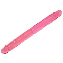 Двухсторонний фаллоимитатор Baile Double Dong 37.4 см розовый