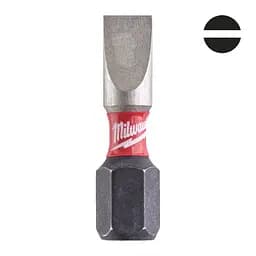 Біта SHOCKWAVE MILWAUKEE, SL0,8x5,5, 25мм, (2 шт)