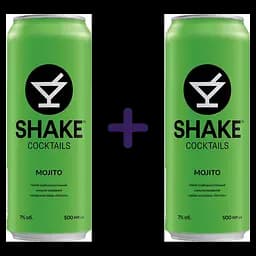 Напій слабоалкогольний Shake Cocktails Mojito 7% з/б 0.5 л х 2 шт.