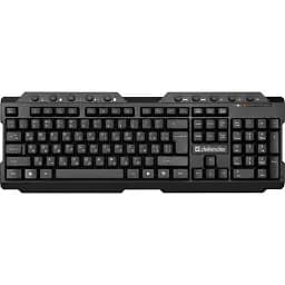 Клавиатура беспроводная Defender Element HB-195 (UKR), черный, USB, мембранная, 1xAA (45189)