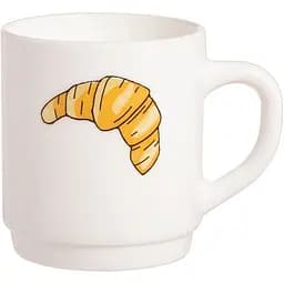 Чашка Luminarc Pop Gourmandise Croissant, 290 мл, белая (Q5185)