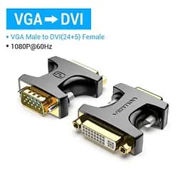 Перехідник Vention VGA Male to DVI Female Black (DDDB0) - мініатюра 2