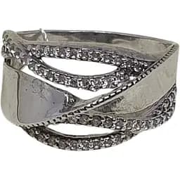 Срібне кільце Імперія золота з фіанітами. Артикул КВ1124С 17,5