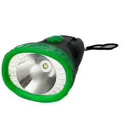 Светодиодный карманный фонарик GY1718 B ручной на батарейках, компактный LED-фонарик с 2 режимами освещения, зеленый