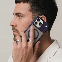 Чехол для Apple iPhone 17 Pro Max, Uniq MagCase, синий, противоударный, панель-накладка с MagSafe, ударопрочный TPU+PC, с магнитом MagSafe, поддержка полноценной беспроводной зарядки, ArmorStandart (ARM86272) - мініатюра 5