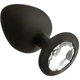 Анальная пробка с кристаллом Mai Attraction Toys №49 Black