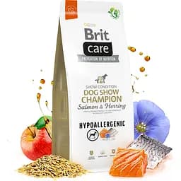 Сухий корм для собак із зайвою вагою Brit Care Dog Hypoallergenic Dog Show Champion, гіпоалергенний, з лососем та оселедцем, 12 кг - мініатюра 2