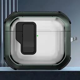 Футляр протиударний Locking Button для навушників Airpods 3 Apple Green - мініатюра 2