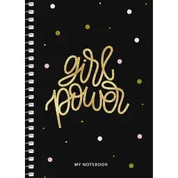 Блокнот для записів Student, А6, в клітинку, спіраль, 80 л., Girl power (A6-SC-080-6087K)