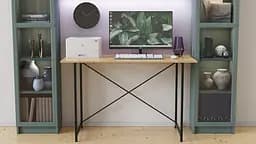 Стіл письмовий Line Лайт Ferrum-decor 750x1200x500 Чорний метал ДСП Дуб Артізан 16 мм (FRD-104855)