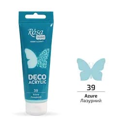 Акрил для декору Лазурний (39) матовий 75 мл Rosa Talent