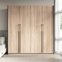 Шкаф для одежды Flamecame в спальню с полочками на 4 двери FR-17