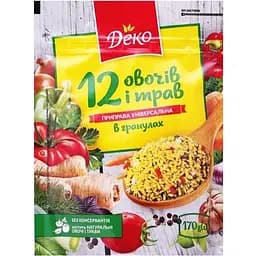 Приправа Деко 12 овочів і трав універсальна в гранулах, 170 г (719258)