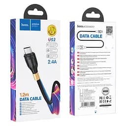Кабель Hoco U92 Gold collar charging data cable for Micro Black - мініатюра 2