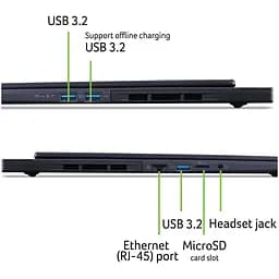 Ноутбук Ігровий Acer Predator Helios Neo 16S AI OLED PHN16S-71-92JM з процесором Intel Core Ultra 9 275HX pana la 5.4GHz, 16'' WQXGA, OLED, 240Hz, 64GB DDR5 RAM, 2TB SSD GDDR7 No OS, Abyssal чорний - мініатюра 10